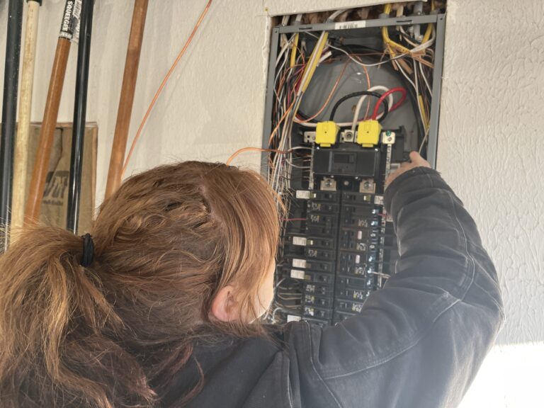 Home Electrical panel repair by a Dean's Home Services electrician. 