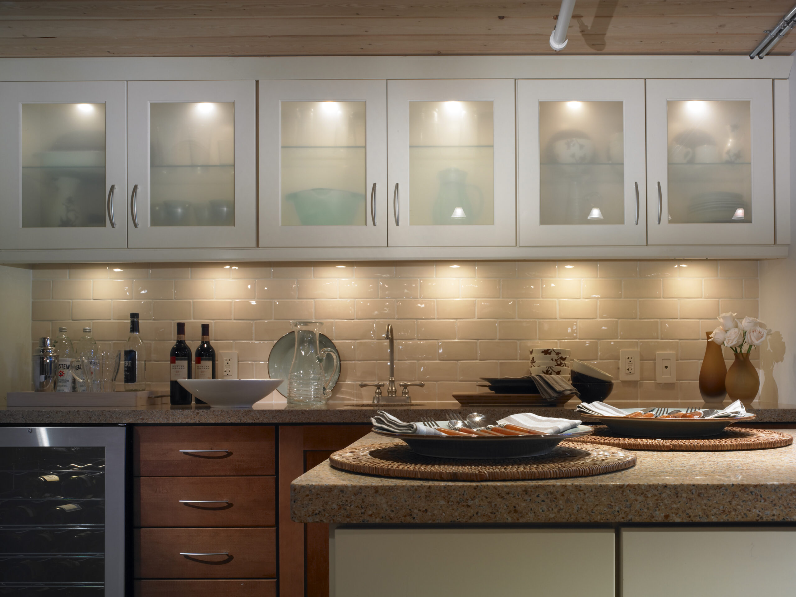 Kitchen with lighting design