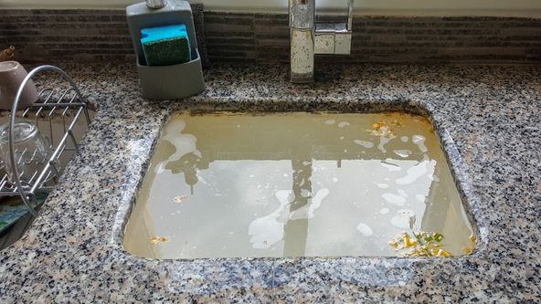 Clogged kitchen sink Minneapolis, MN home