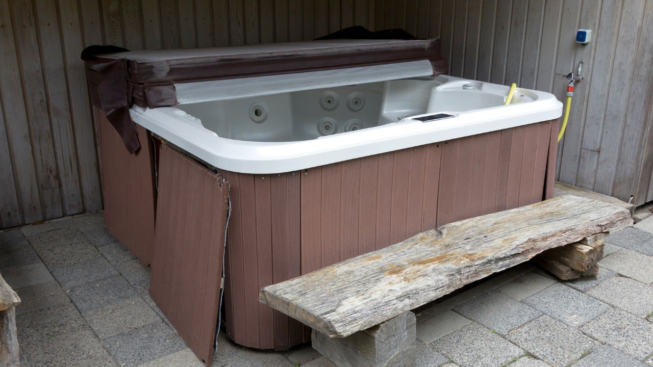 outdoor hot tub wired for by Dean's home Services in Minneapolis St. Paul MN