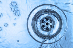 bubbles in draining sink