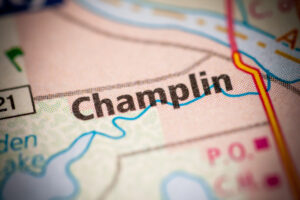 Champlin, Minnesota on a map of the USA