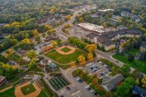 Aerial View of the Twin Cities Suburb of Minnetonka, Minnesota