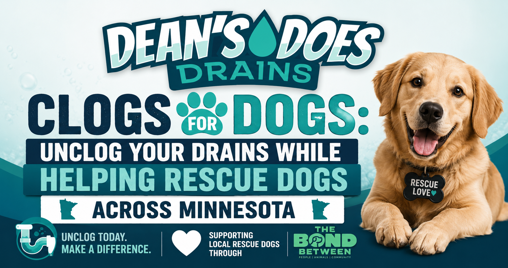 Clogs for Dogs: Unclog Your Drains While Helping Rescue Dogs Across Minnesota