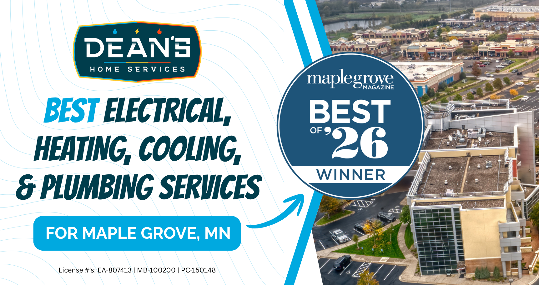 Best Electrical Services, Best Heating and Cooling Services, and Best Plumbing Services for Maple Grove, MN by Maple Grove Magazine